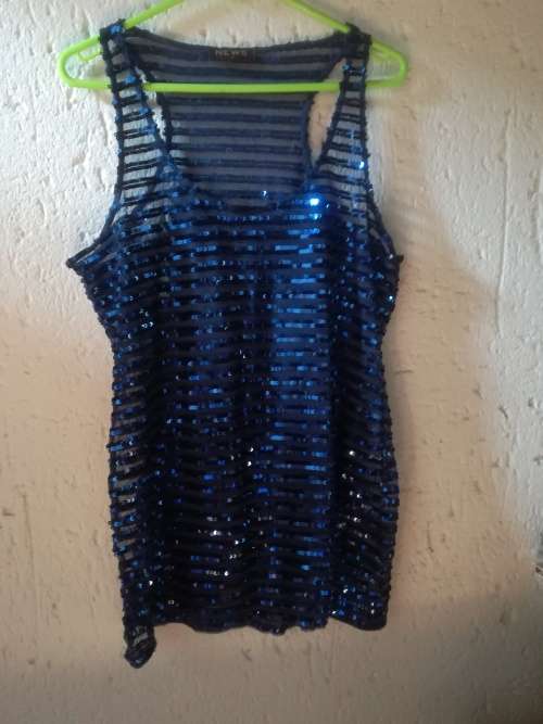 Exciting Blue Sequined Vest